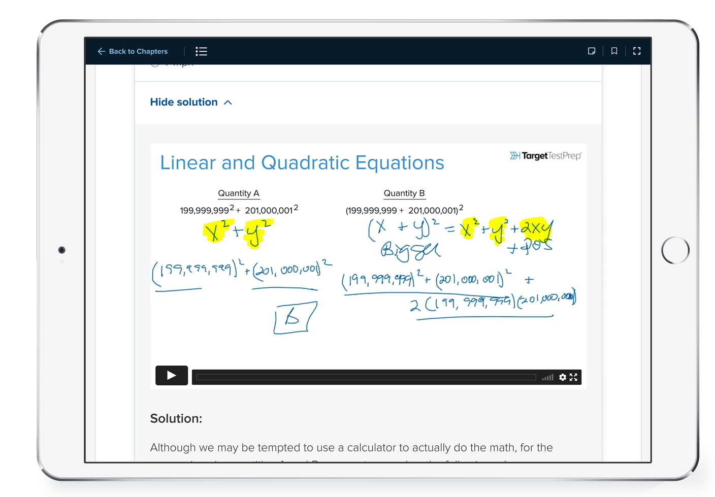 Quant topic from tablet