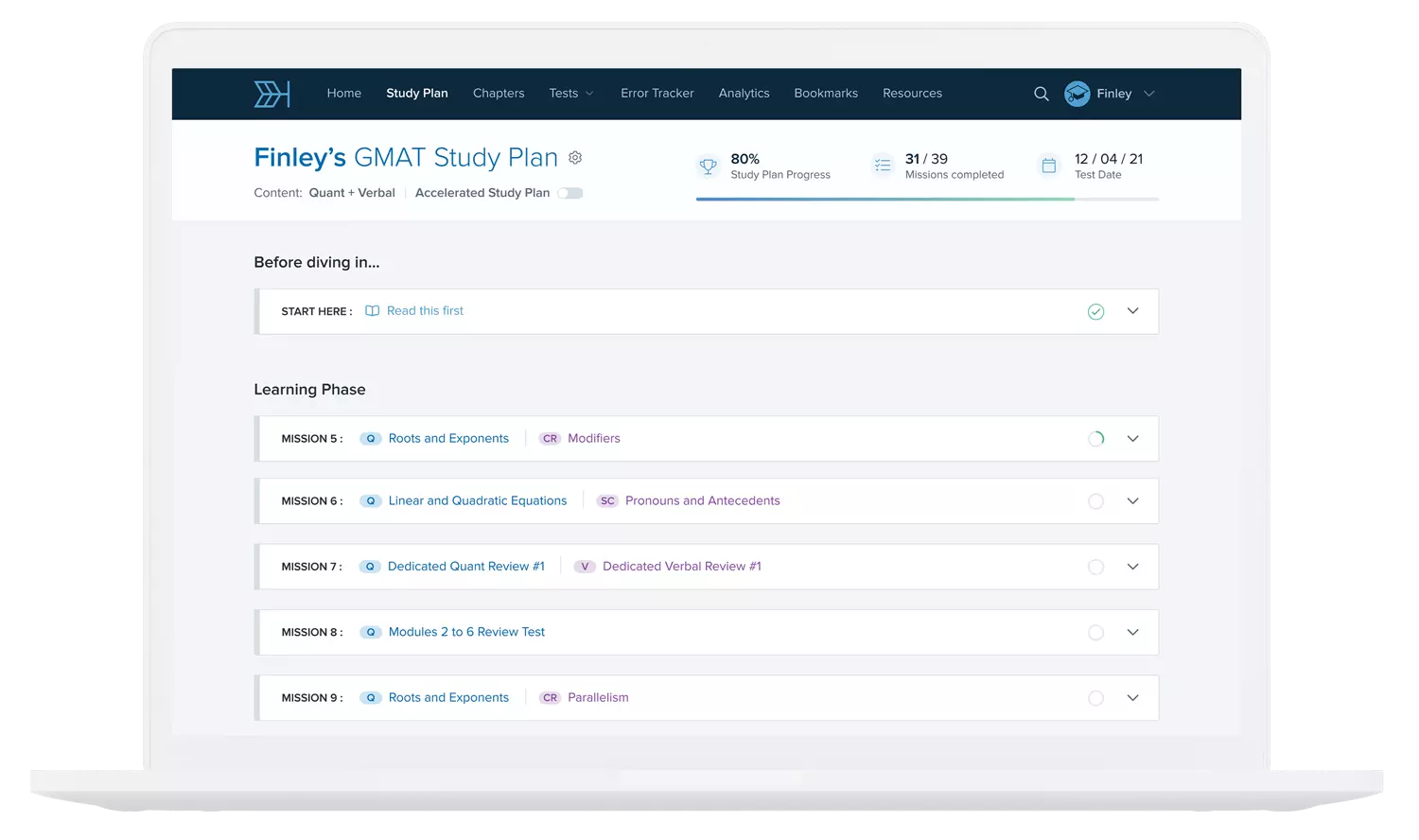 Target Test Prep GRE study plan